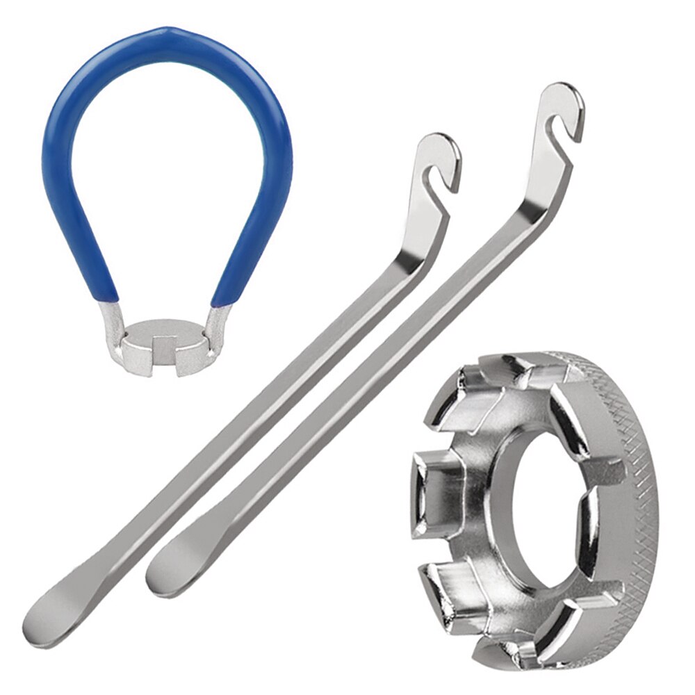 4 Pack Fahrrad Sprach Werkzeug Fahrrad Speichen Schlüssel Tasche Werkzeug 6 in 1 Fahrrad Rand Abrichten Werkzeug Richtige Werkzeug mit reifen Hebel Fahrrad Teile: Blau