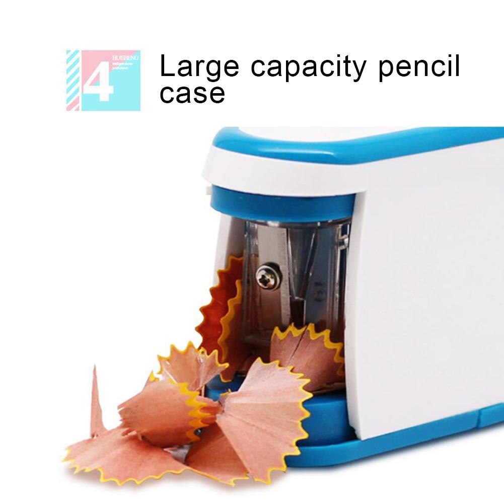 Electric Automatic Pencil Sharpener Safe Student Helical Steel Blade Sharpener for Artists Students School Office Stationery