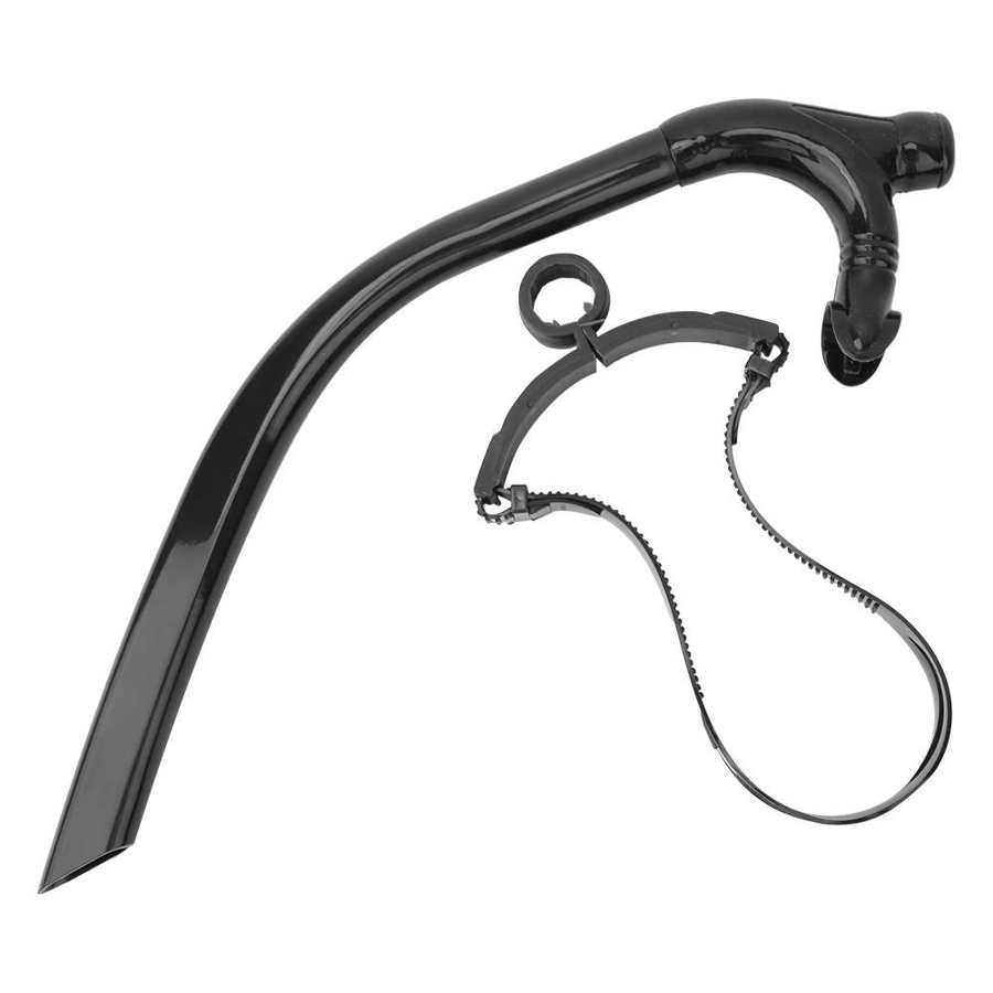 Dykker pusterør våt snorkel silikon luft pusterør svømming undervann snorkel dykker dykker snorkel tube: Svart
