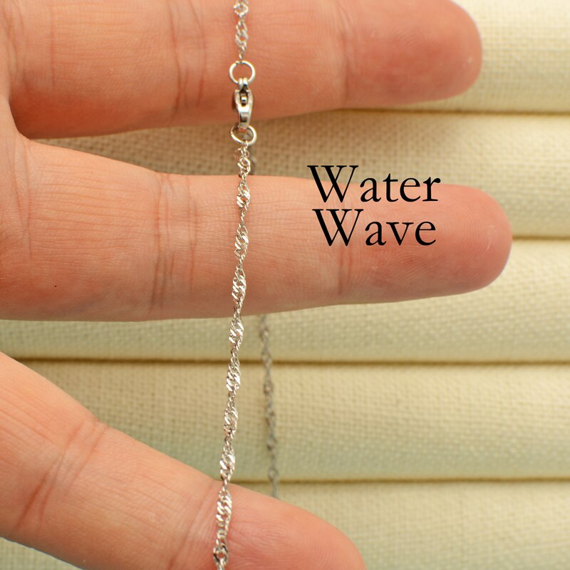 20 pcs - Water-wave Chain Necklace, Stainless Steel Waterwave Twist Chain Necklace 16 18 20 22 24 inch for Women Jewelry: 28 Inches