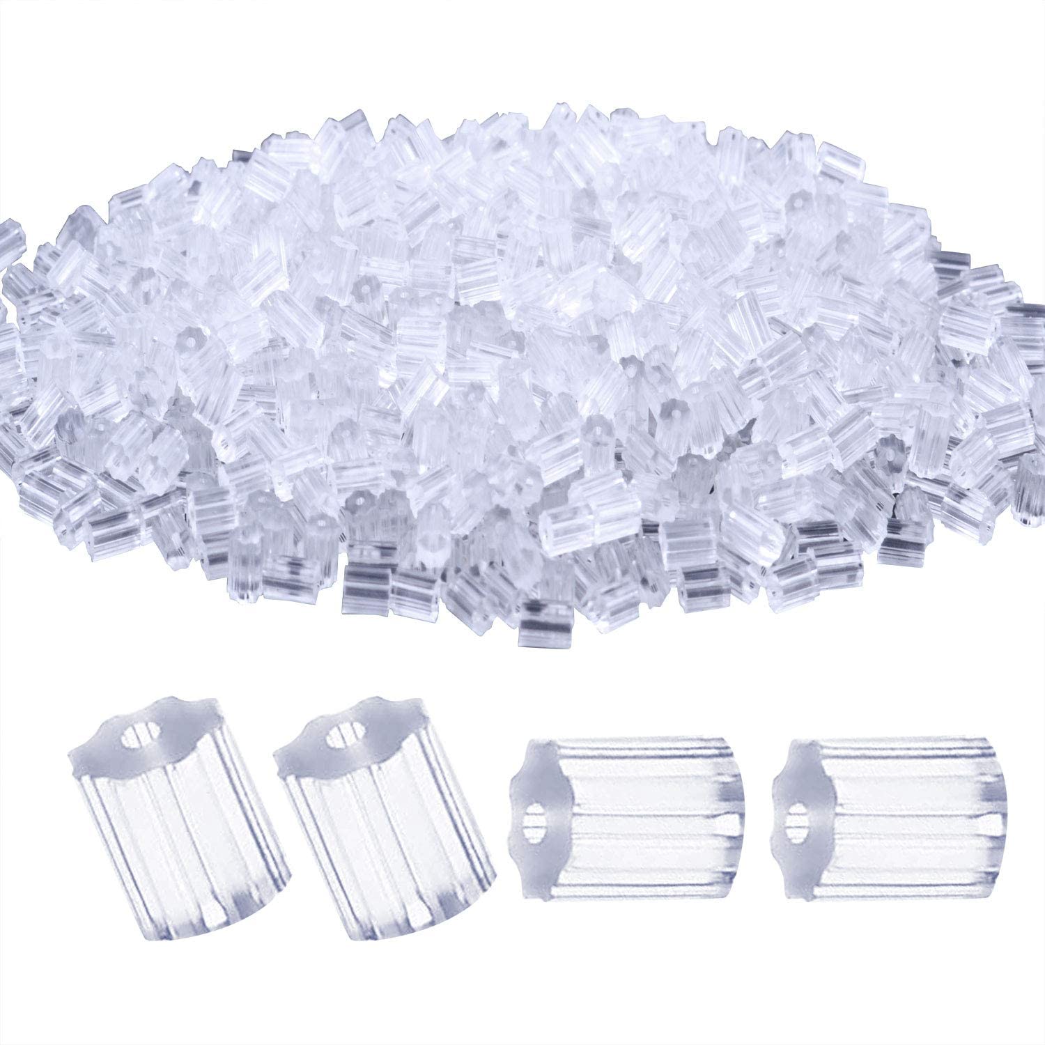 1000Pcs Clear Earring Backs Veiligheid Backs Plastic Kubus Oorbel Draad Stoppers Accessoires Voor Diy Haak Oorbellen Maken Crafting