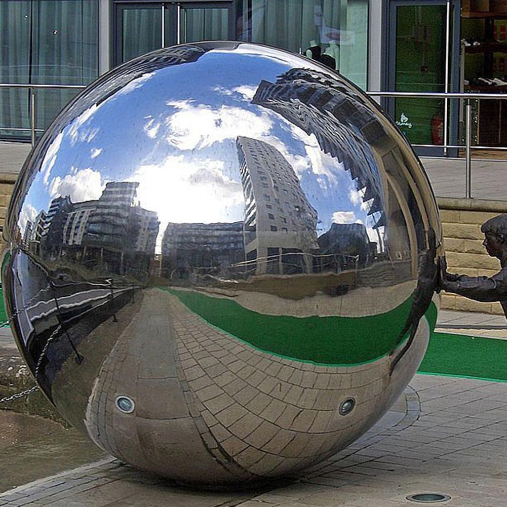 15cm/12cm/10cm/8cm/5.1cm High Brightness Shine Sphere Stainless Steel Mirror Sphere Hollow Ball Home Garden Ornament Decoration
