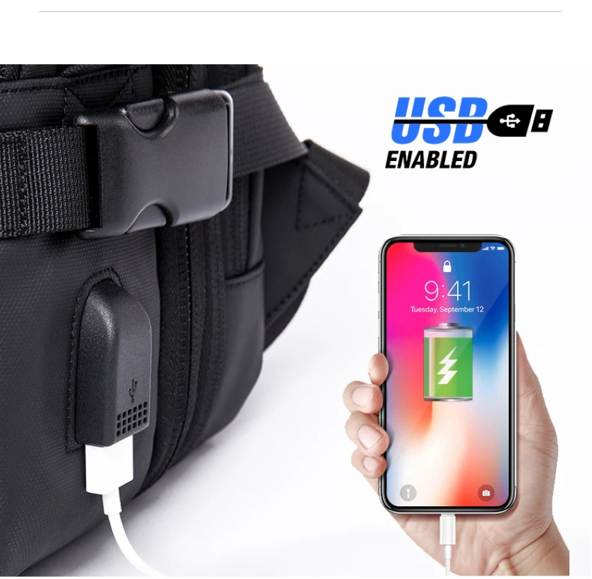 Men's business backpack expandable commercial laptop backpack travel bag large capacity waterproof backpack