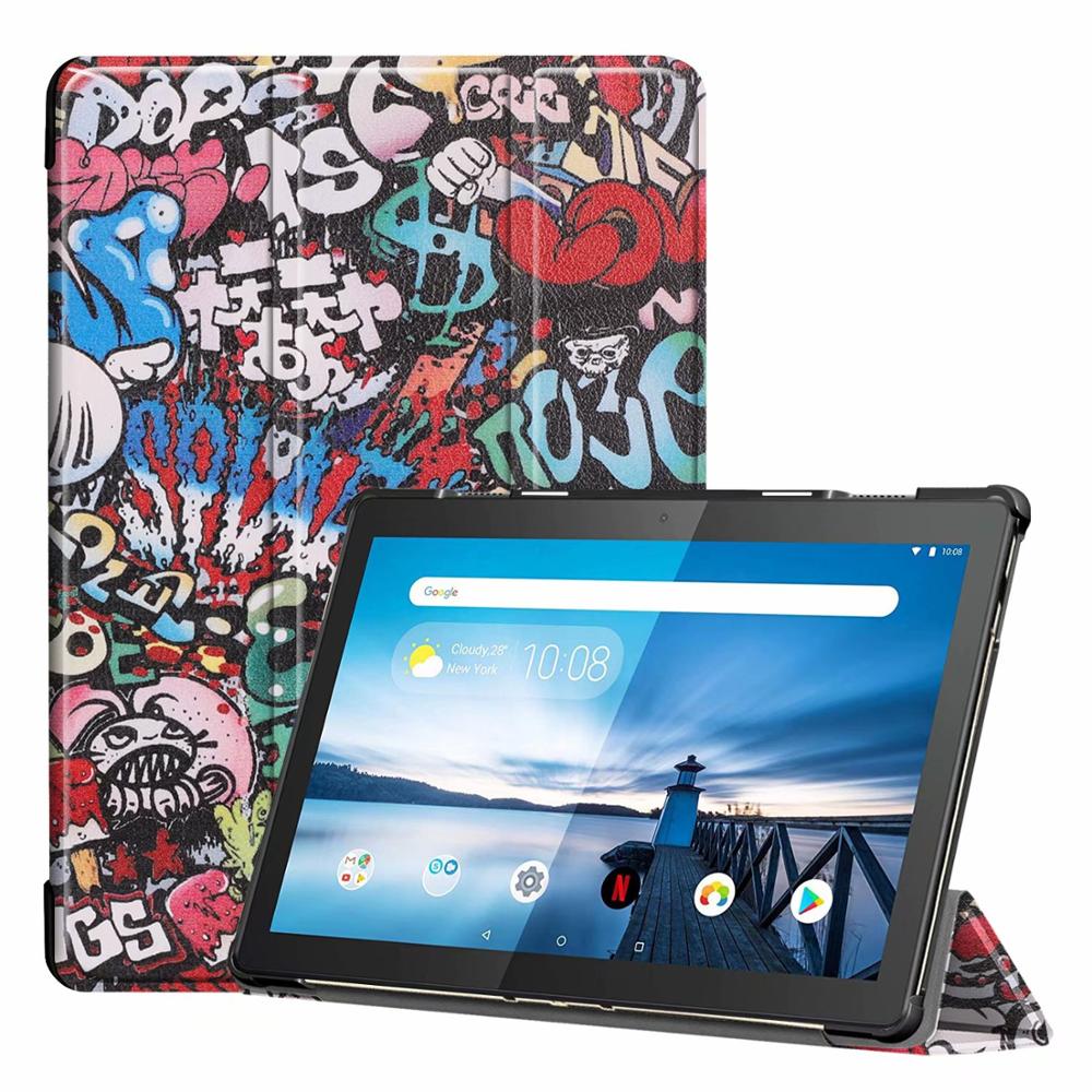 Slim Hard Case for Lenovo Tab M10 TB-X605F Release Tablet 3 Fold Magnetic Stand Cover for M10 X605 10.1 Inch