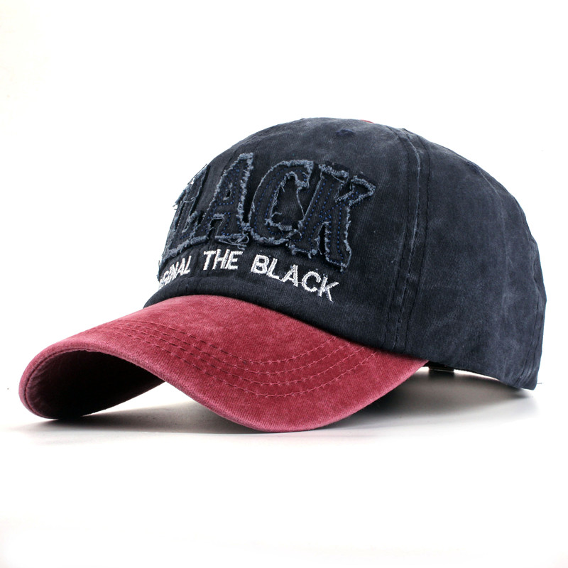 Xthree Baseball Cap Gewassen Katoen Voorzien Cap Brief Zwart Borduren Snapback Vader Hoed Voor Mannen Bone Gorra Casual Casquette cap: navy 2