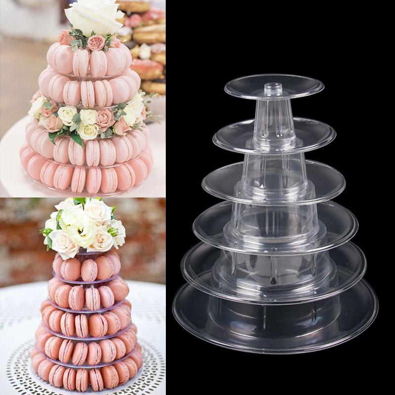6/10 Tiers Macaron Display Stand Cupcake Toren Rek Cupcake Stand Cake Stand PVC Lade Voor Bruiloft Verjaardag Taart Decoreren Gereedschappen