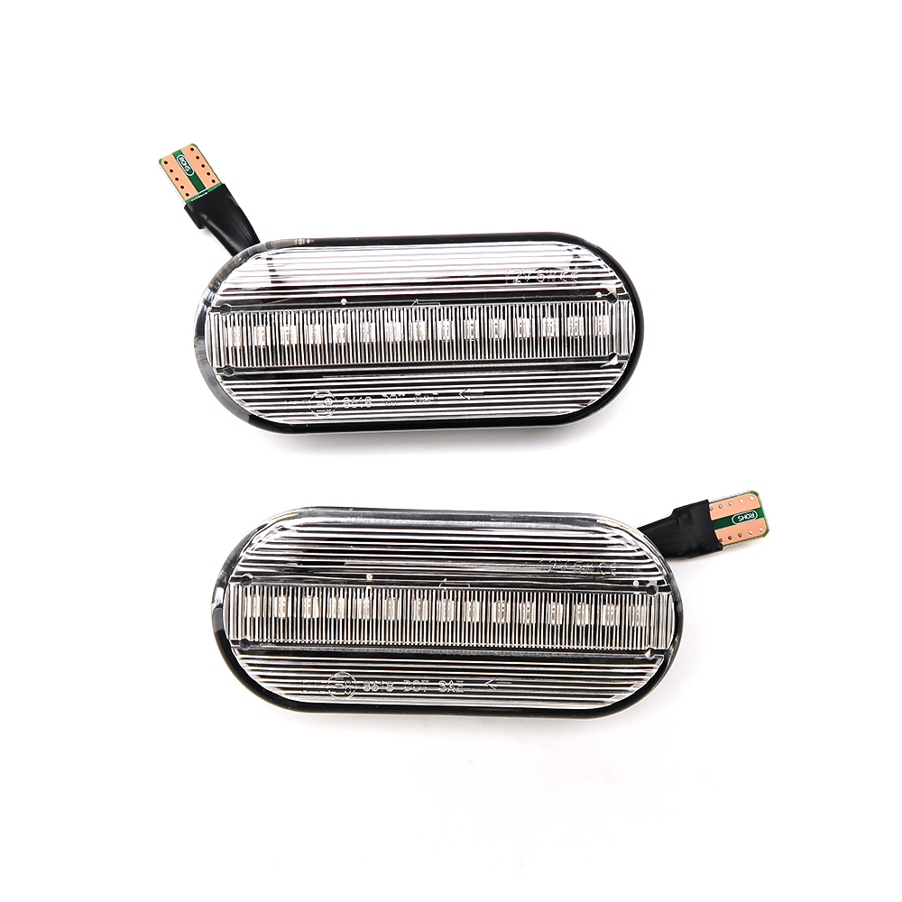 Voor Ford C-Max Fiesta MK6 Focus MK2 Fusion Galaxy Dynamische Richtingaanwijzer Led Side Marker Fender Sequentiële indicator Blinker: white lens