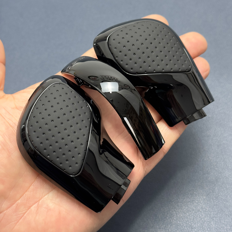 DSG Schaltknauf Seitenabdeckung Schwarz Chrom Leder Carbon DSG Schaltknauf für VW Golf 6 7R GTI Passat B8 CC R20 Jetta Mk6 GLI: Grau