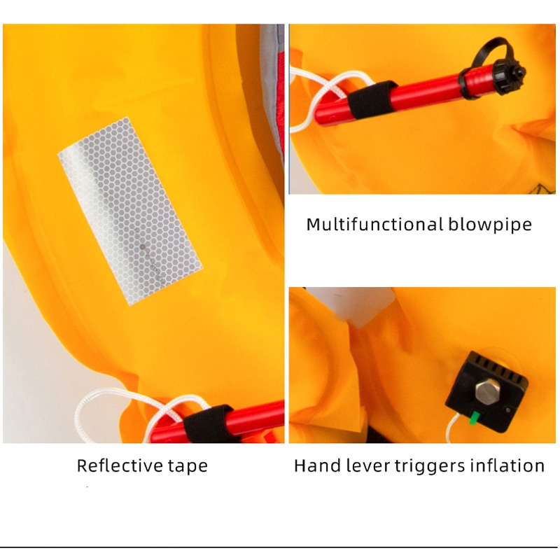 Inflatable Belt Pack Life Jacket for Adults, Fishing Beach Accessories, Buoyancy Aid, Swimming and Survival Jacket, 100N
