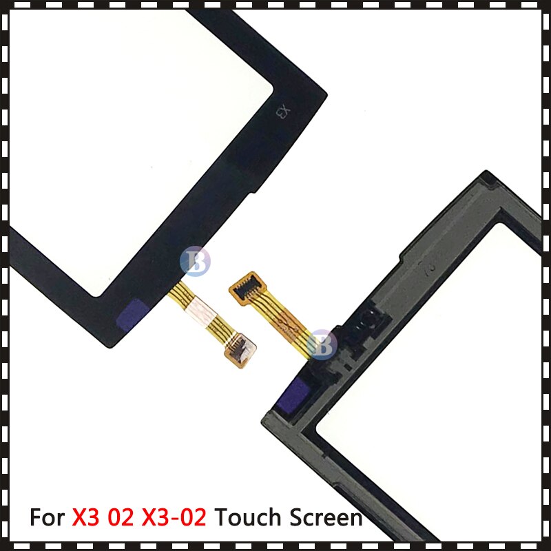 Panel de cristal exterior para Nokia X3 02, , 2,4 ", X3-02, Sensor de digitalizador de pantalla táctil, color negro