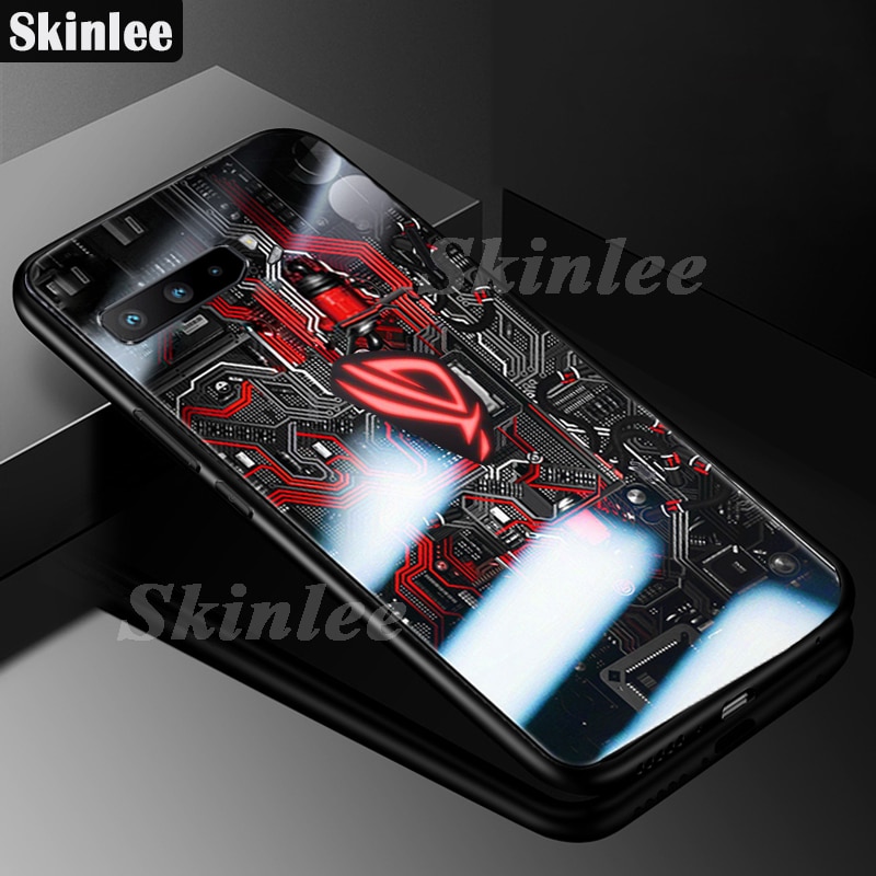 Skinlee Voor Asus Rog Telefoon 3 Case Explorer Geschilderd Gehard Glas Silicon Cover Voor Asus Rog 3 Hard Case: Pattern 1