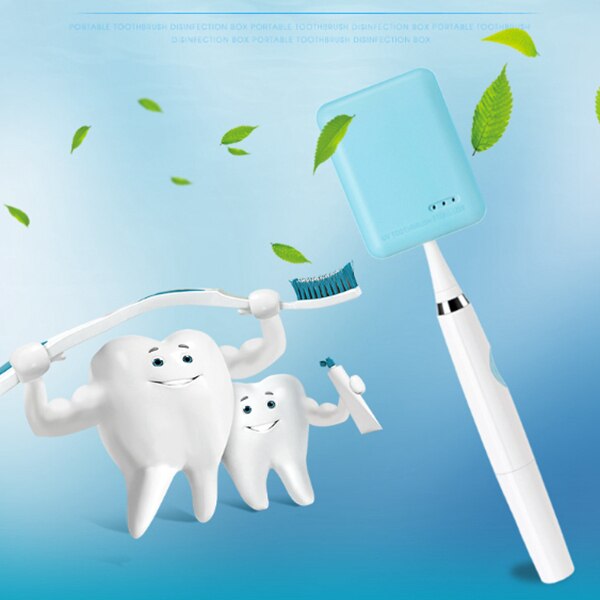 Boîte de brosse à dents uv, machine de désinfection de brosse à dents, capuchon de désinfection de brosse à dents électrique portable