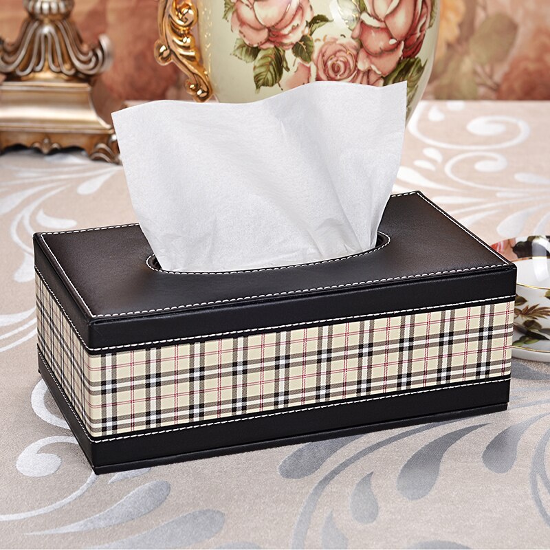 Leather Facial Tissue Box Organizer Decorative Funny Toilet Paper Storag Box Almacenamiento Home Office HX50TB