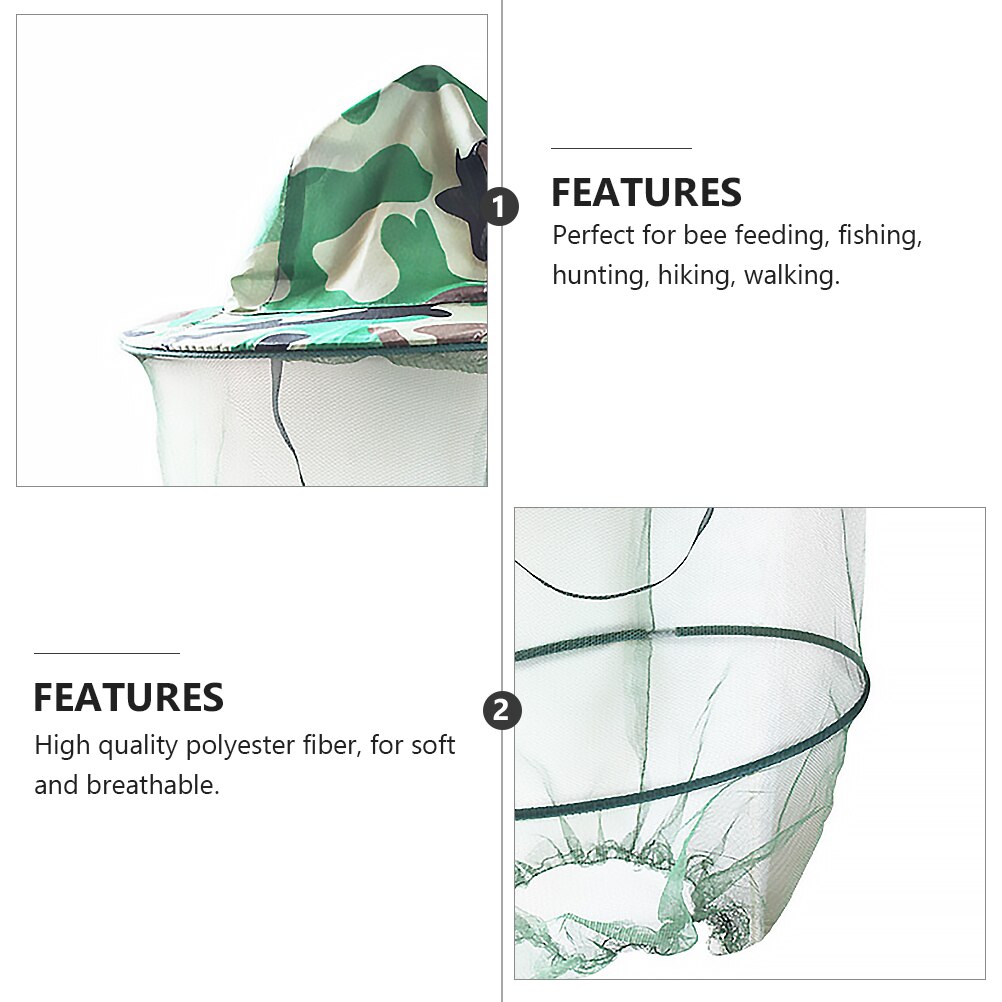 1 pc bijenwerende pet anti-bijenhoed anti-inserthoed anti-muggenhoed voor buiten mannen mensen vissers