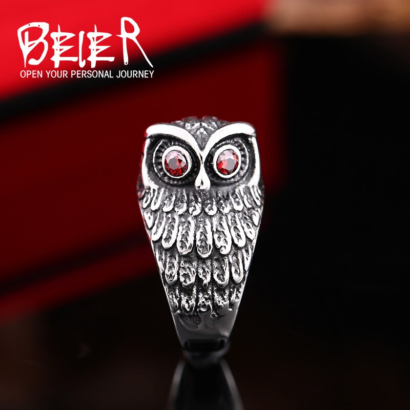 Uil ring, brons, model A, verstelbaar