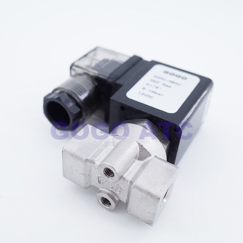 2 way SS304 high temperature steam water pilot piston solenoid valve 1/8 1/4" 110V AC Orifice 2.5/3/4mm normal close FKM
