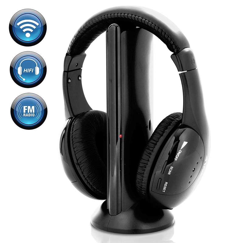5 In 1 Draadloze Headset Hoofdtelefoon Universele Noise Cancelling Voice Chat Voor Pc Fm Radio High Fidelity Home