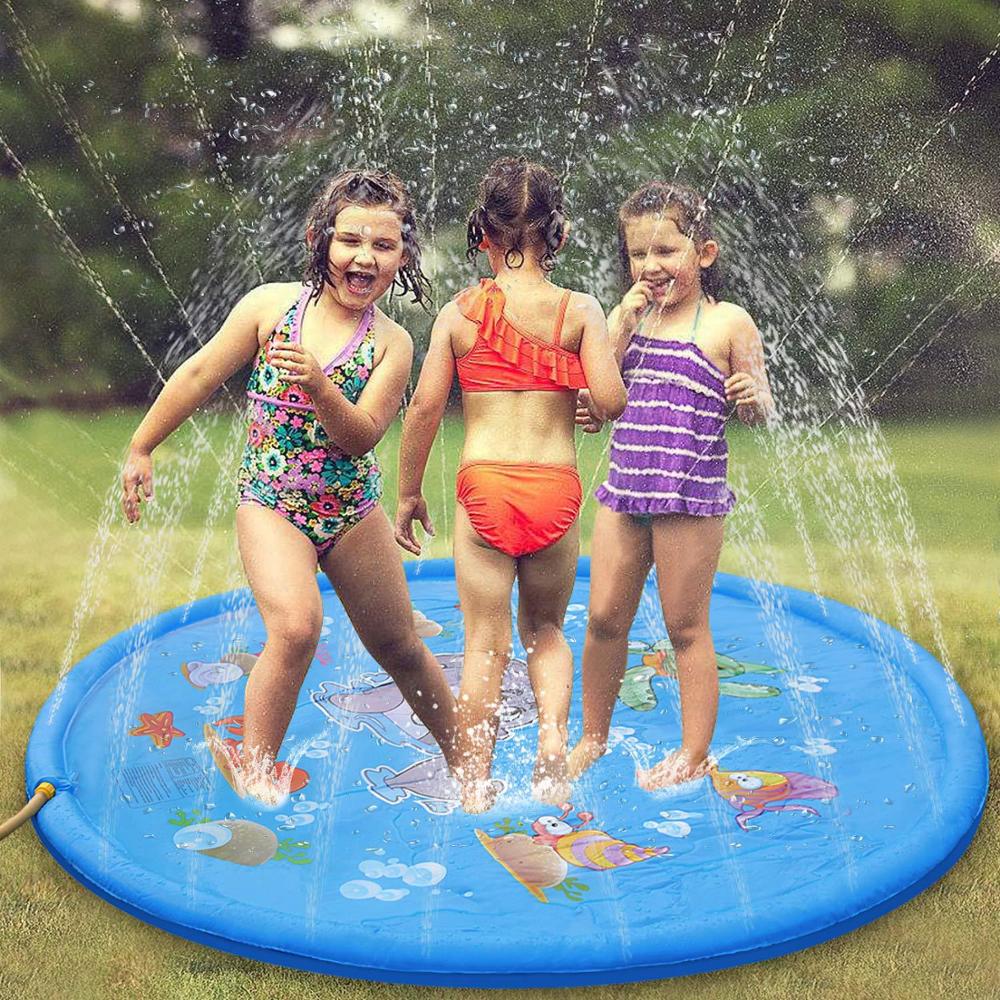 172 CM Große Sprinkler Pad Spritzen Spielen matt 68 zoll Rasen Kleinkind Wasser Spielzeug Spaß für Junge Mädchen freundlicher Baby Party Ich bin freien Sprink