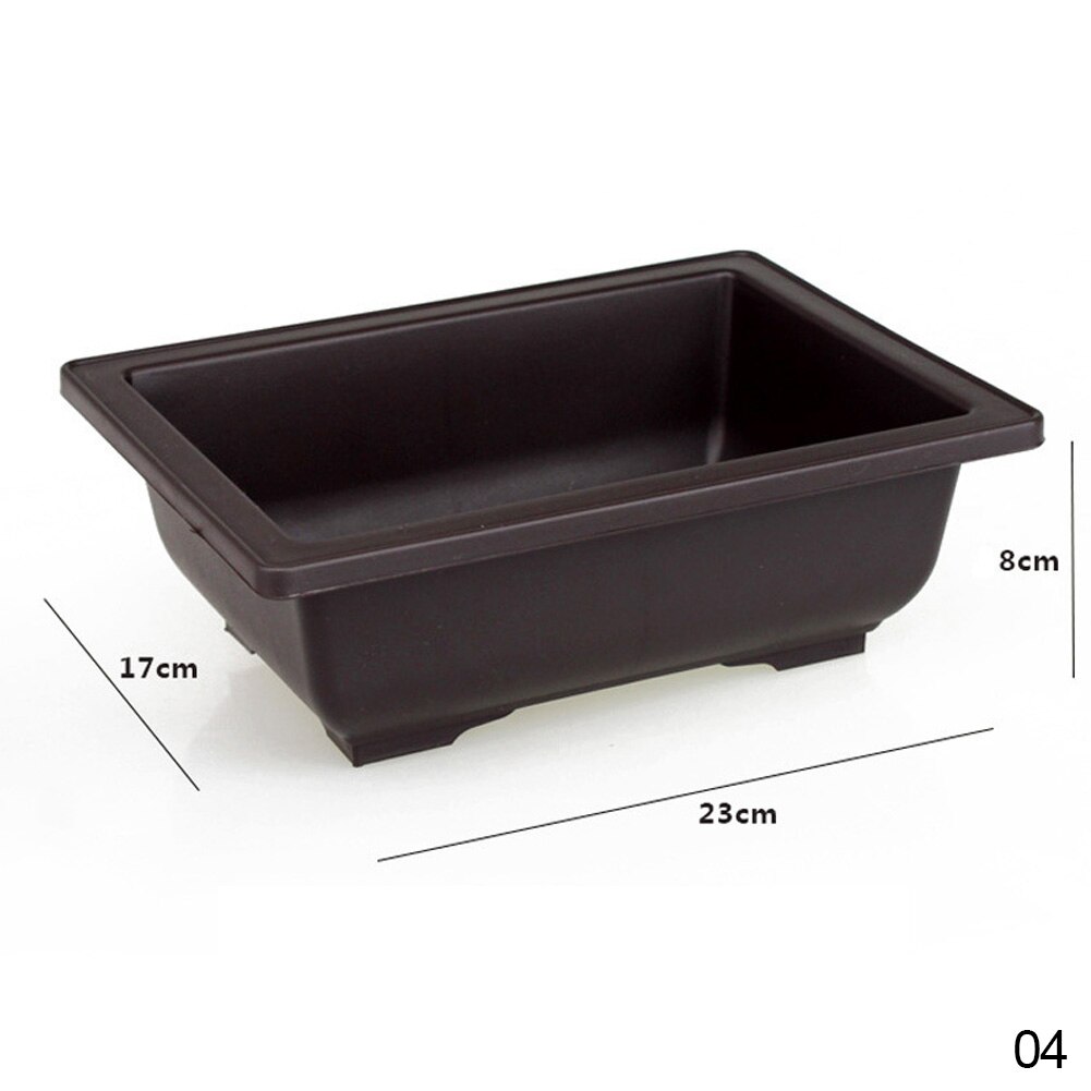 Vaso di fiori imitazione plastica balcone vasi quadrati fiore Bonsai ciotola vivaio bacino fioriera imitazione rettangolo per la decorazione del giardino: Rectangle L