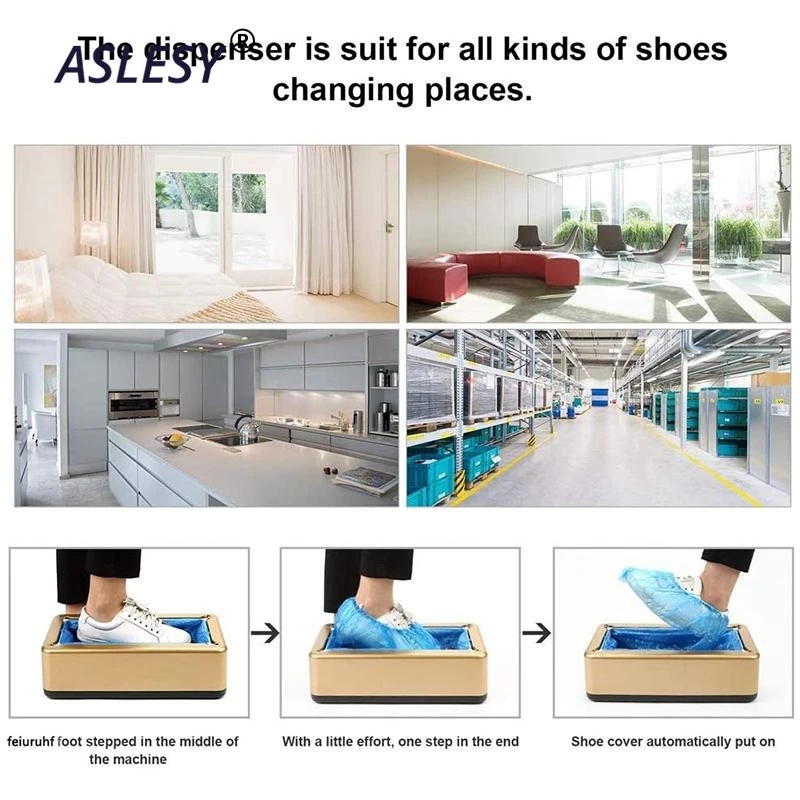 Schoenovertrek dispenser automatische schoenovertrek machine huishoudelijke stapschoenen wegwerp overschoenen maker schoenfolie machine slimme handsfree