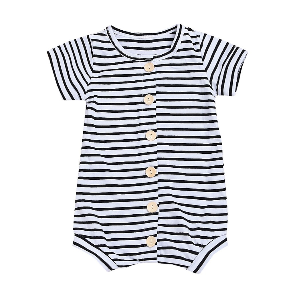 Roupas da criança do bebê recém-nascido casual infantil meninos da menina macacão casual algodão manga curta roupas de verão sunsuit outfits: White  / 24 m