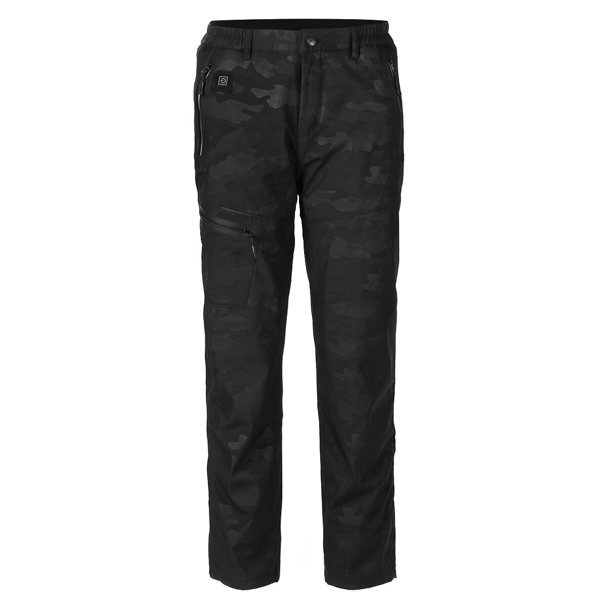 Men And Women USB Electric Heating Winter Plus Velvet Warm Knee Trousers Pants: Camouflage black / 6XL
