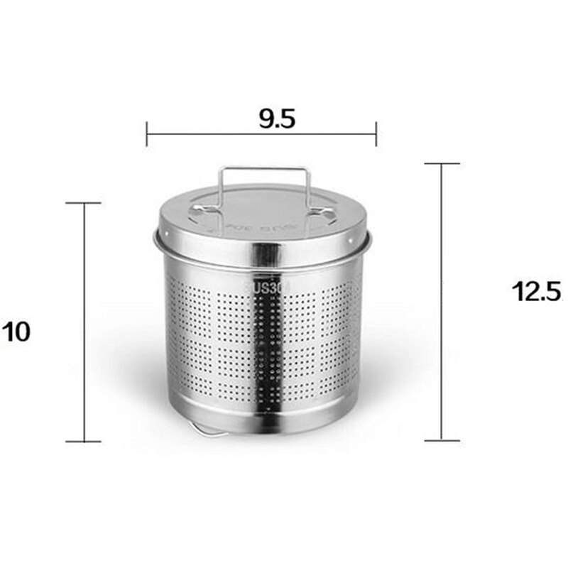 Infuseurs de thé en acier inoxydable panier tamis à thé en maille Fine couvercle filtres à thé et à café avec 2 poignées réutilisables