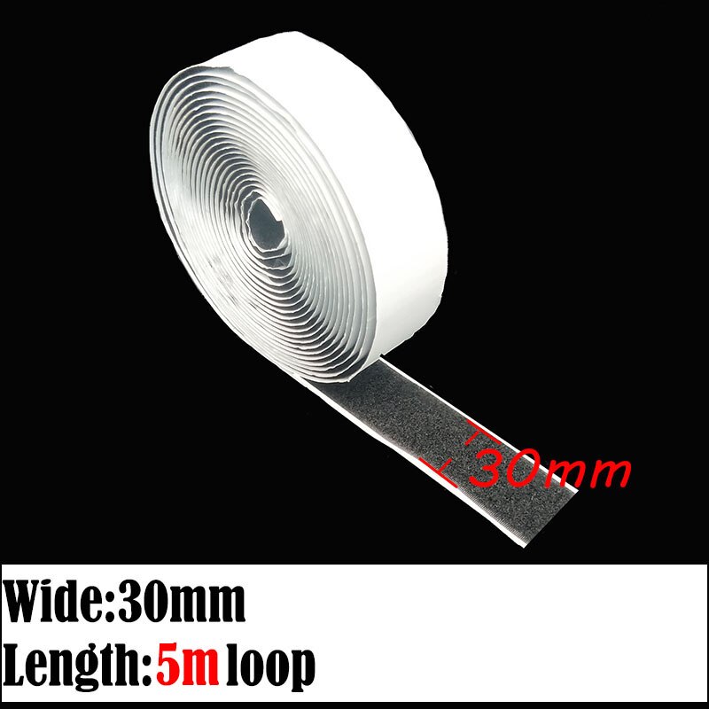 5 Meters/roll self-adhesive velcros hook and loop fastener tape adhesive velcros magic strap sticker velcros adhesive Glue DIY: 30mm 5m loop