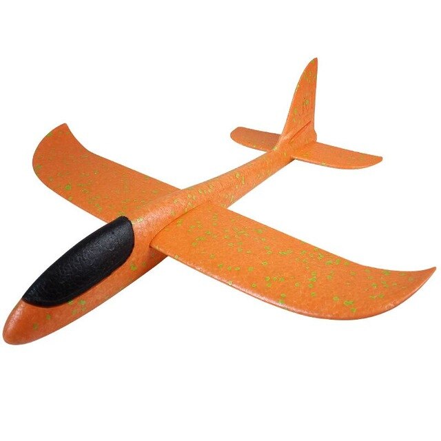 48 cm epp skum hånd kaste fly udendørs lancering svævefly fly børn fly legetøj kaste fly interessant legetøj: Orange