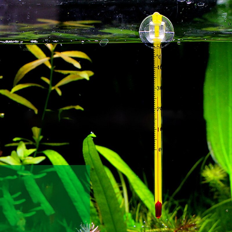 15Cm Hydrometer Aquarium Glas Aquarium Thermometer Aquarium Dompelpompen Glazen Thermometer Met Zuignap