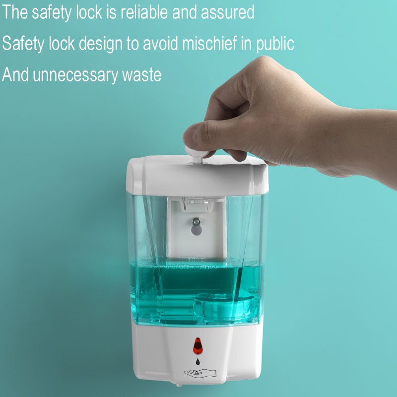 700ml Wall-Mounted Automatic Soap Dispenser Non-Contact Induction Hand Sanitizer Detergent Dispenser For Bathroom Kitchen