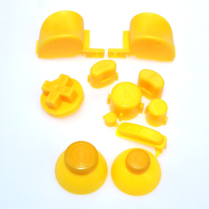 JCD 20 Set L R ABXY Z Keypads Buttons for GameCube Game for NGC Controller D Pads Power ON OFF Buttons & Joystick Stick Cap: J Yellow