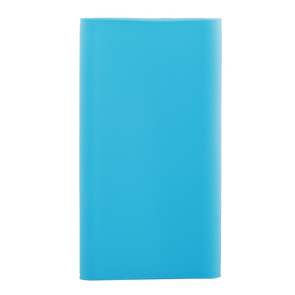 Draagbare Siliconen Power Bank Case Voor 10000Mah Xiaomi Power Bank Externe Batterij Cover: Blue