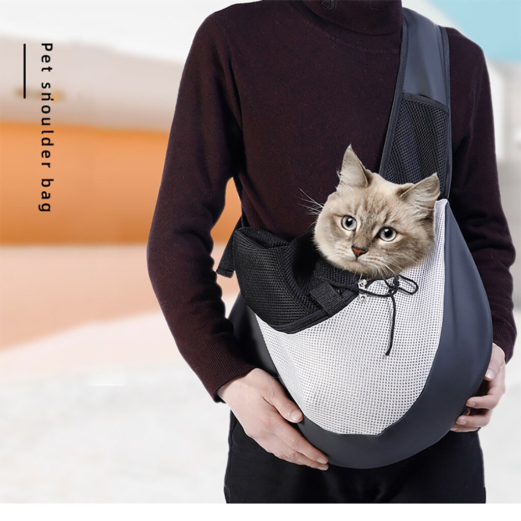 Foldbar kæledyrspose bærerygsæk bærbar kæledyr hund kat rygsæk bærer skuldertaske rygsæk kæledyrs rejsetaske #z