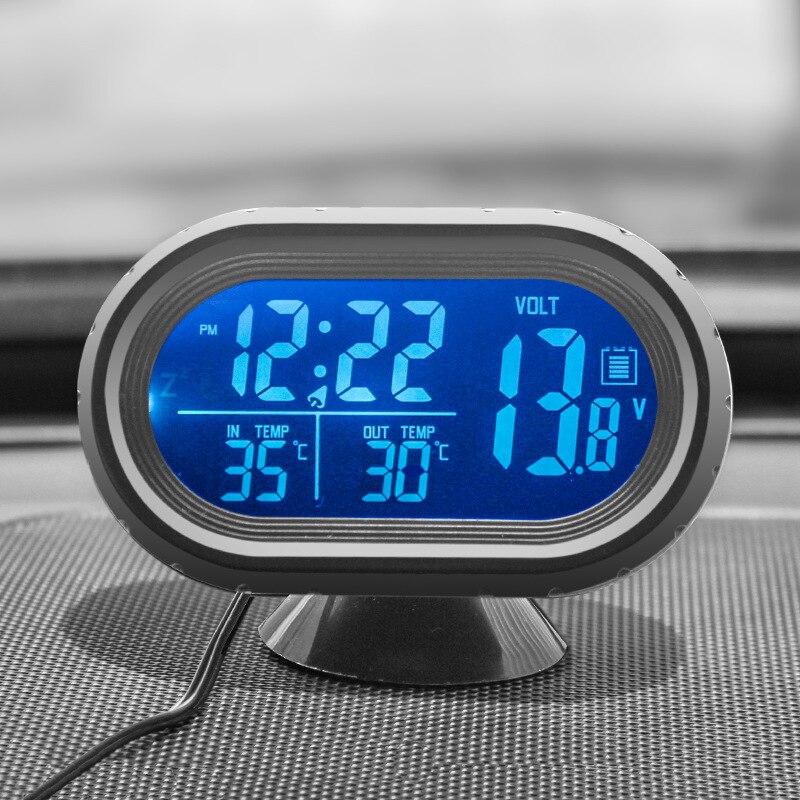 12v Auto Clock DC 12V-24V Digital Auto Car Clock Freeze Thermomet... – Grandado