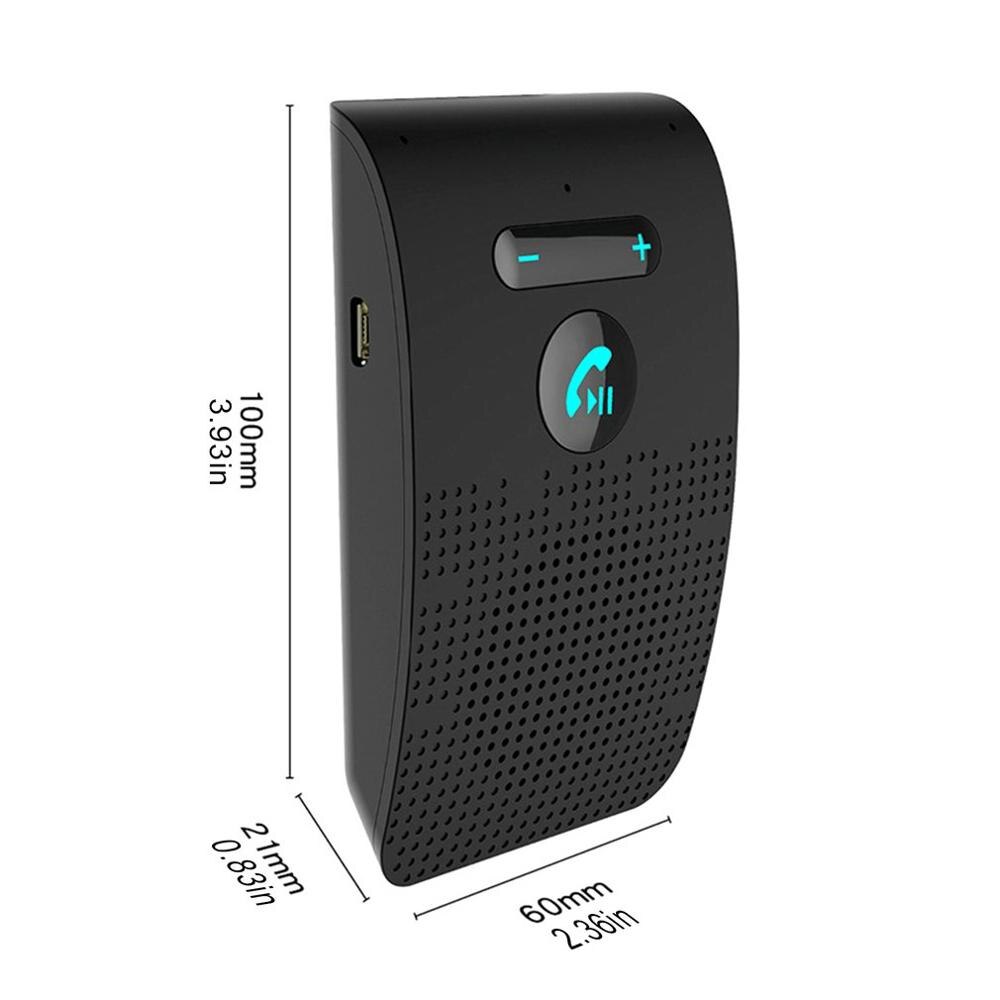 Sp09 Sun Visor Car Hands-Free Call Receiver Support Dual Connection One-Click Answer Built-In 550Mah Lithium Battery