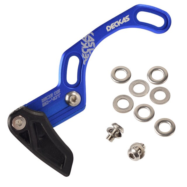 Deckas Bike Chain Guide Mtb Fiets Chain Guide 1X Systeem ISCG03/ISCG05/Bb Mount Cnc Single Speed Breed smalle Gear Chain Guide: ISCG05 Blue