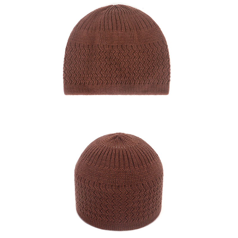 Hiver tricoté hommes musulmans chapeaux de prière unisexe bonnets casquette islamique Ramadan juif kippa Homme chapeau hommes Wrap tête casquettes: Black