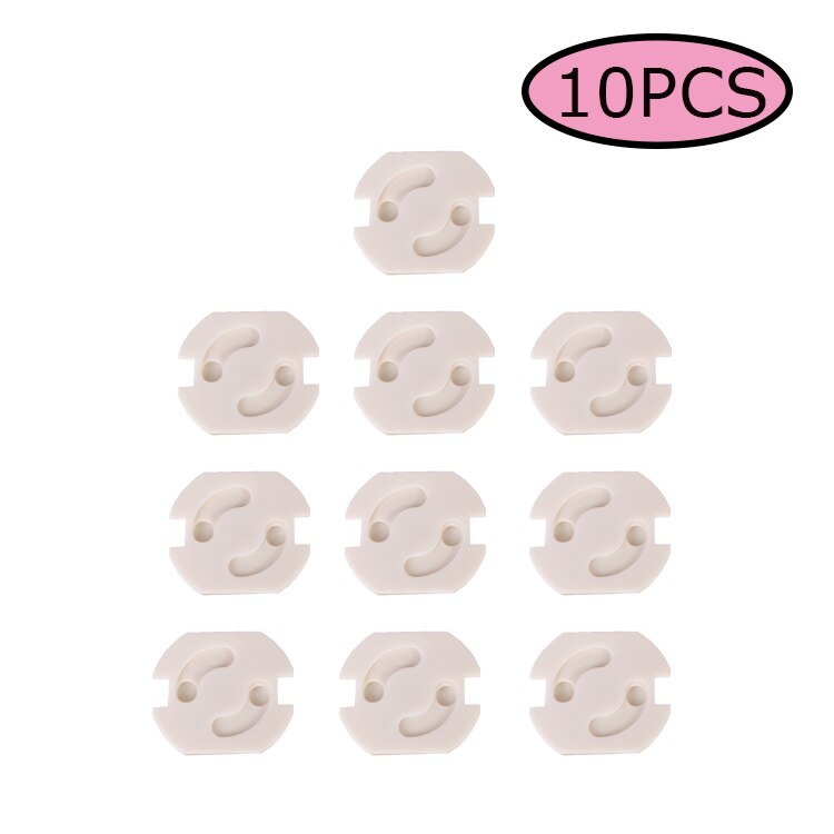 10pcs EU Stand Power Socket Cover Electrical Outlet Baby Child Safety Guard Electric Shock Proof Plugs Protector Rotate Cover: Default Title