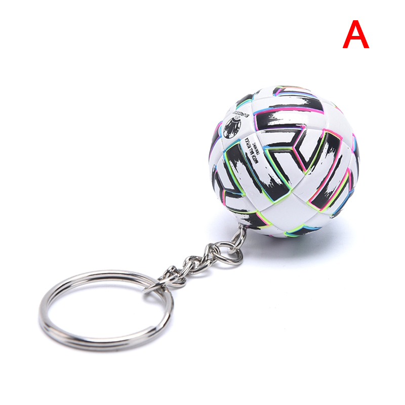 1Pc Pu Voetbal Lederen Sleutelhanger 3d Sport Voetbal Sleutelhangers Souvenirs Voor Mannen Voetbal Fans Sleutelhanger Boyfriend: Black