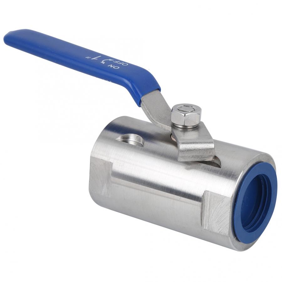 DN25 Stainless Steel Ball Valve Industrial Manual G1 Inch Threaded 2 Way Flowing For Tap Water