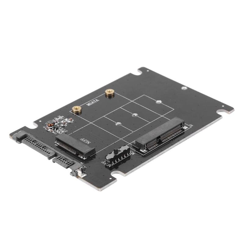 Disque dur SSD, 2 en 1, convertisseur mSATA vers SATA NGFF(M.2) vers SATA a3/adaptateur, compatible mSATA/M.2 NGFF, pour ordinateur PC