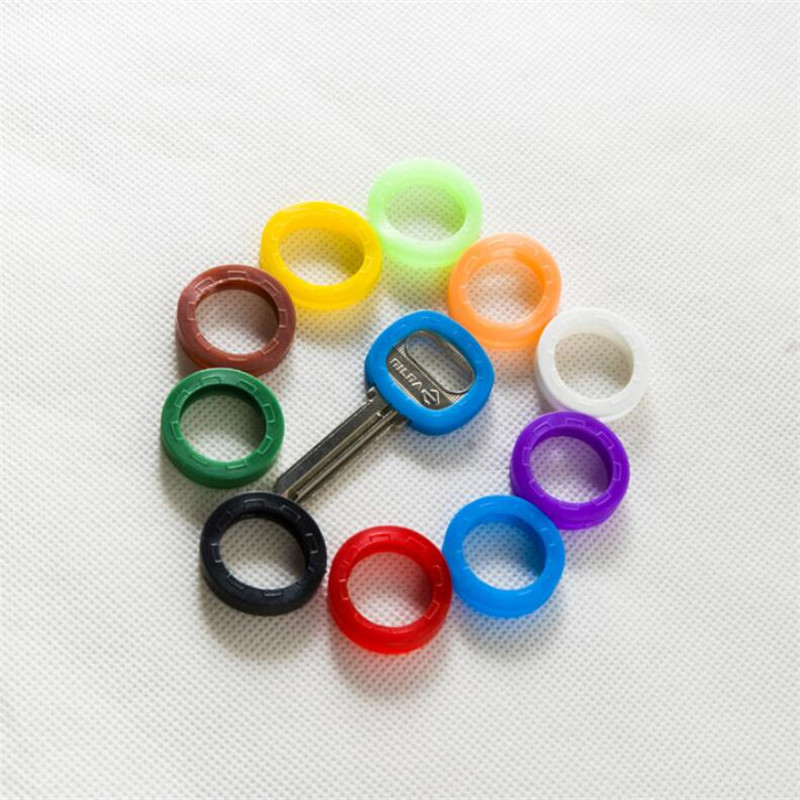 8Pcs Hollow Multi Kleur Rubber Soft Key Sloten Sleutels Cap Key Covers Topper Sleutelhanger Willekeurige Kleur Holle Siliconen key Cover