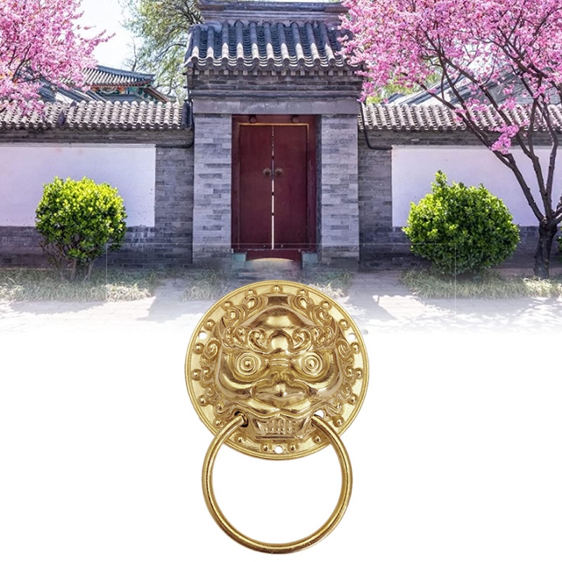 Deurklopper Pull Leeuwenkop Deurklopper Messing Antieke Deur Kloppers Voor Voordeur Home Decor Meubels Handvat