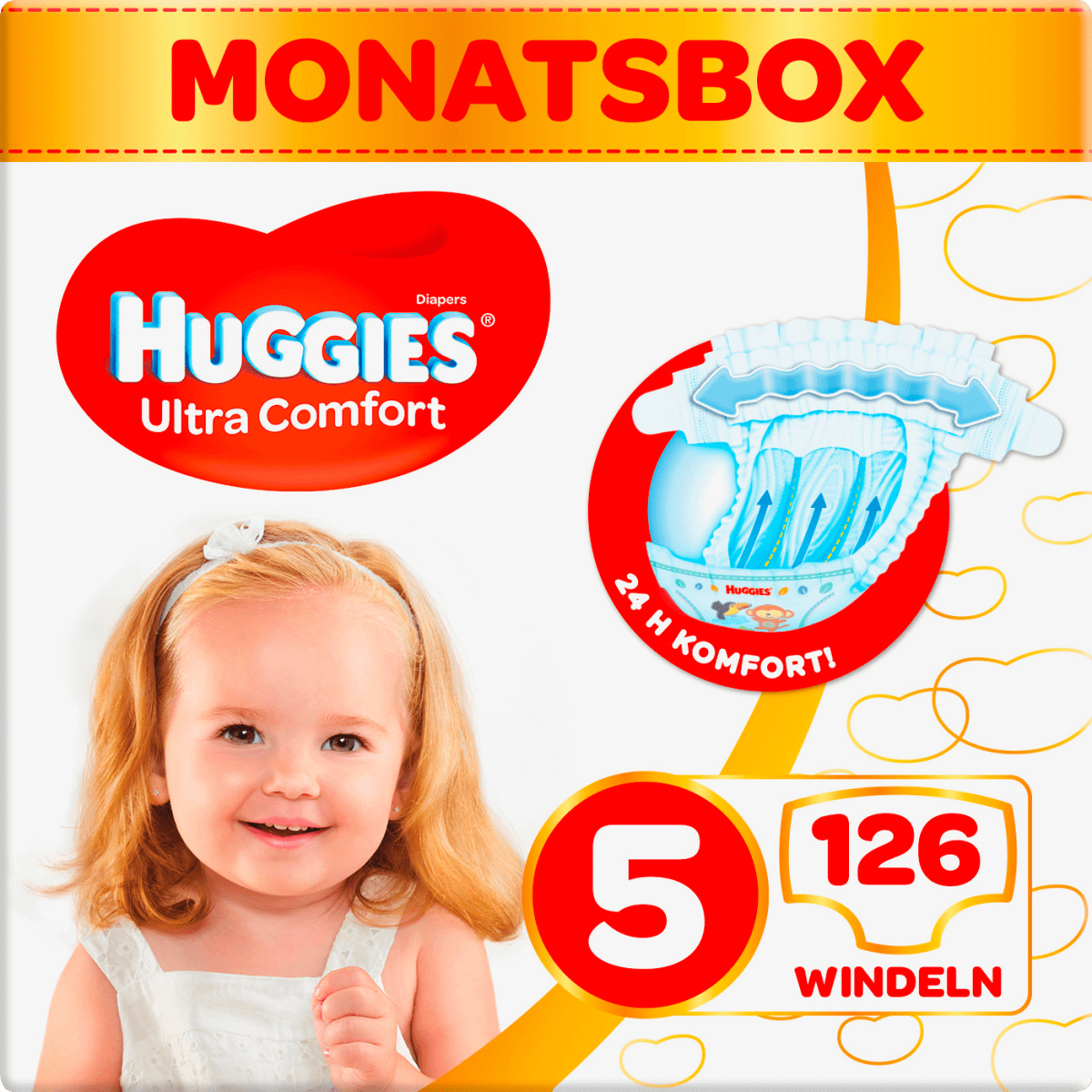 Huggies Pañales UC Talla 3 (168 unidades), Talla 4 (150 unidades), Talla 5 (126 unidades), Talla 6(102 unidades): Talla 5 - 126 unidades