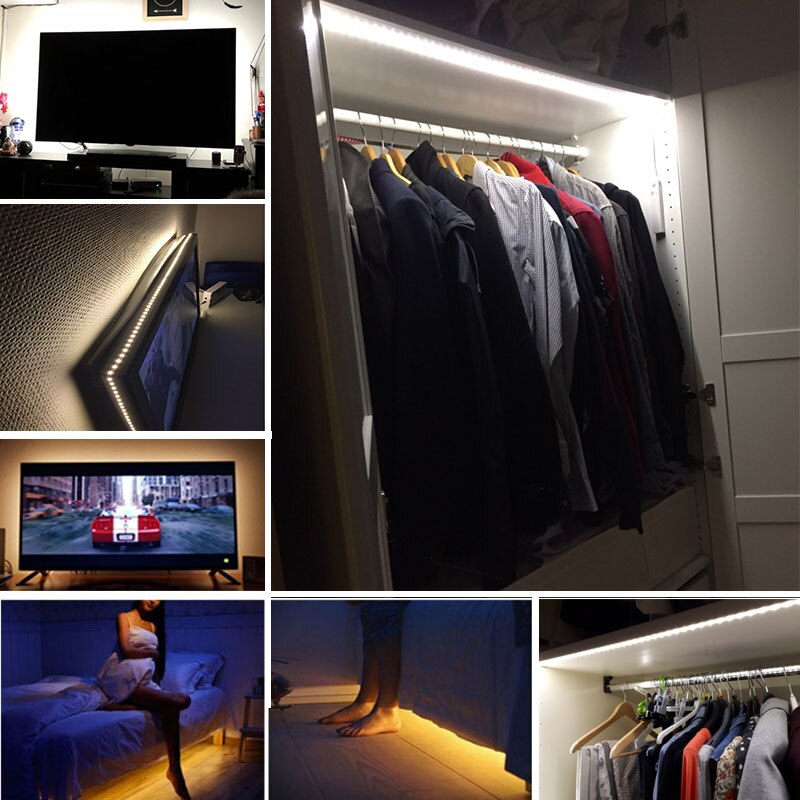 LED Strip Licht Met Motion Sensor Lamp Strips USB Diode Tape TV Backlight kinderen Nachtlampje Thuis Kerst Decoratie led