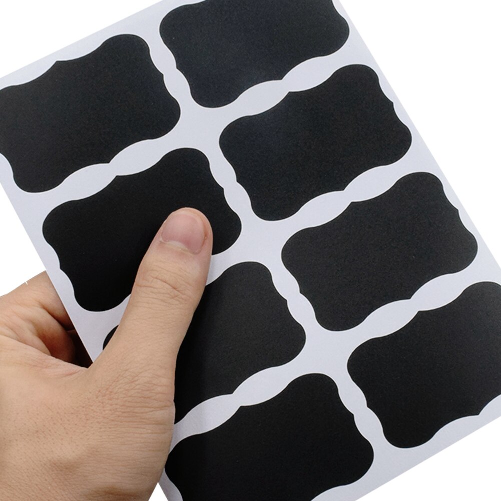 48Pcs Bord Spice Sticker Herbruikbare Jam Labels Keuken Stickers Organizer Muursticker Home Decor Schoolbord Label