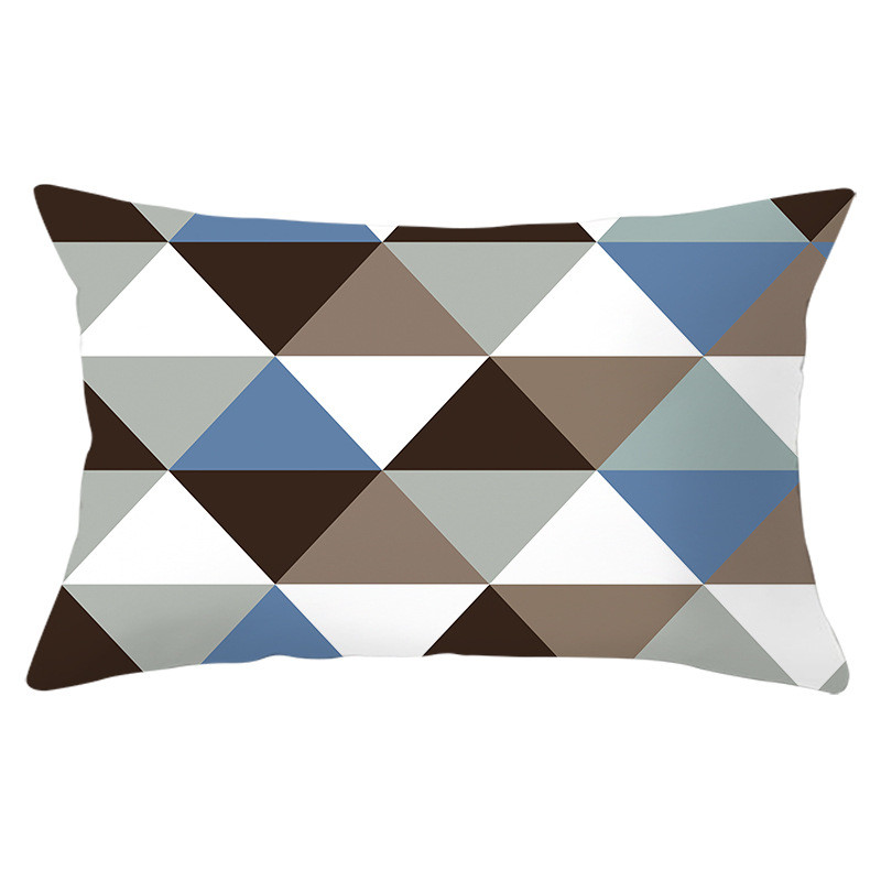 Housse de coussin géométrique 30x50, taie d'oreiller en Polyester, coussins de canapé décoratifs, décoration de maison, taies d'oreiller noires et jaunes