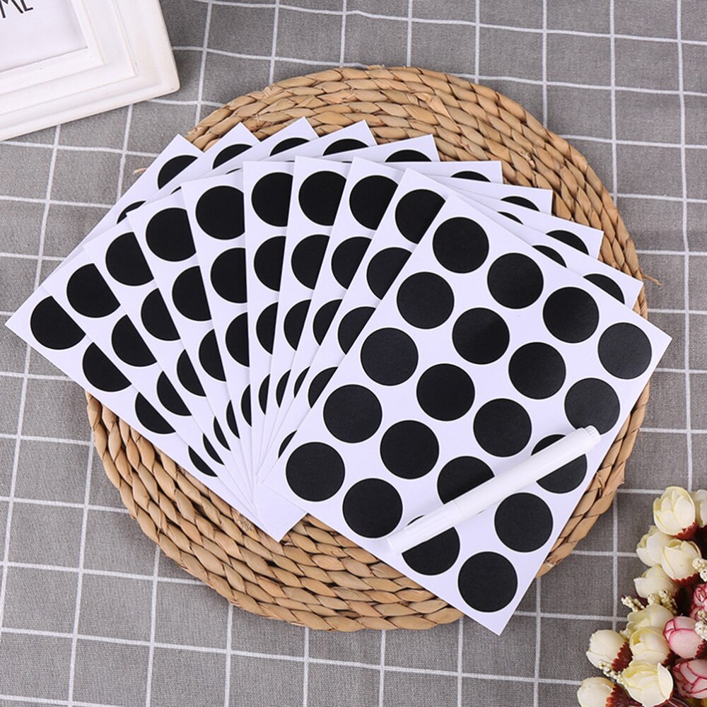 10 Sheets Adhesive Label Chalkboard Sticker Labels Kitchen Seasoning Bottle Stickers