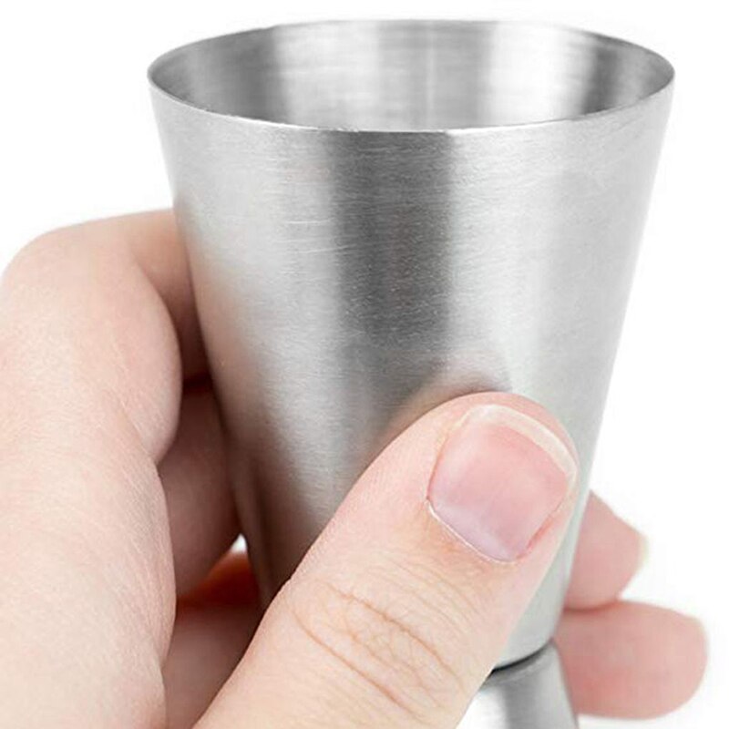 Stainless Steel Measuring Wine Glass Double-Head Ounce Cup Cocktail Drink Liquid Measuring Cup Home Bar Gadgets Accessories